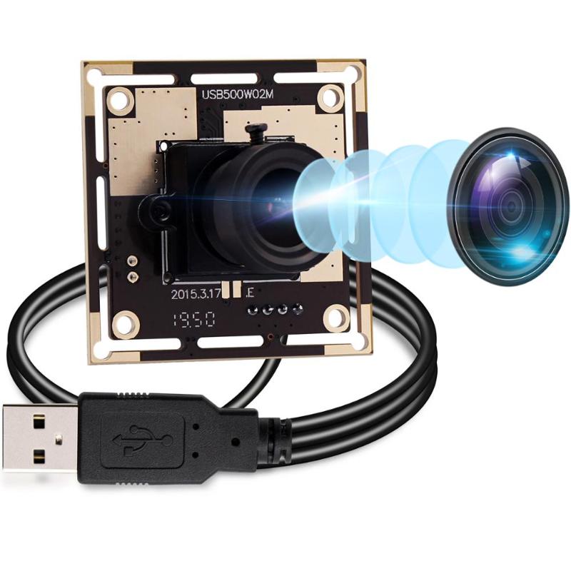 

ELP 5megapixel 2592*1944 MJPEG/YUY2 HD UVC Mini USB Webacm Cam 5MP OV5640 CMOS Camera Module for Robot Vision /Machine Vision