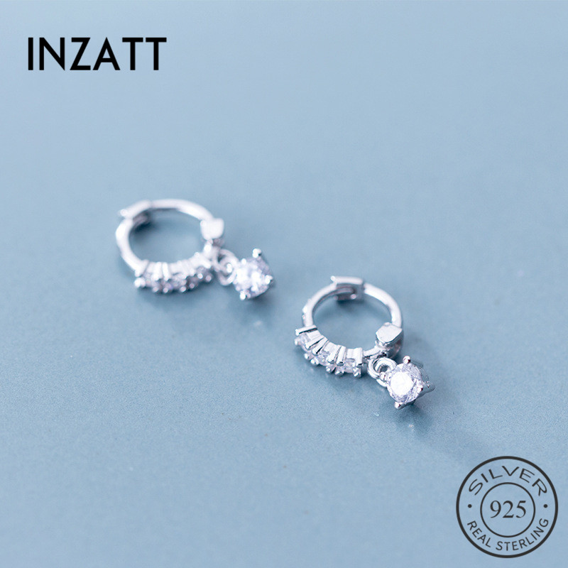 INZAReal 925 Sterling Silver Style Round Zircon Hoop Earrings For Trendy Women Party Gold Rose Color Fashion Jewelry Gift
INZAReal 925 Sterling Silver Style Round Zircon Hoop Earrings For Trendy Women Party Gold Rose Color Fashion Jewelry Gift