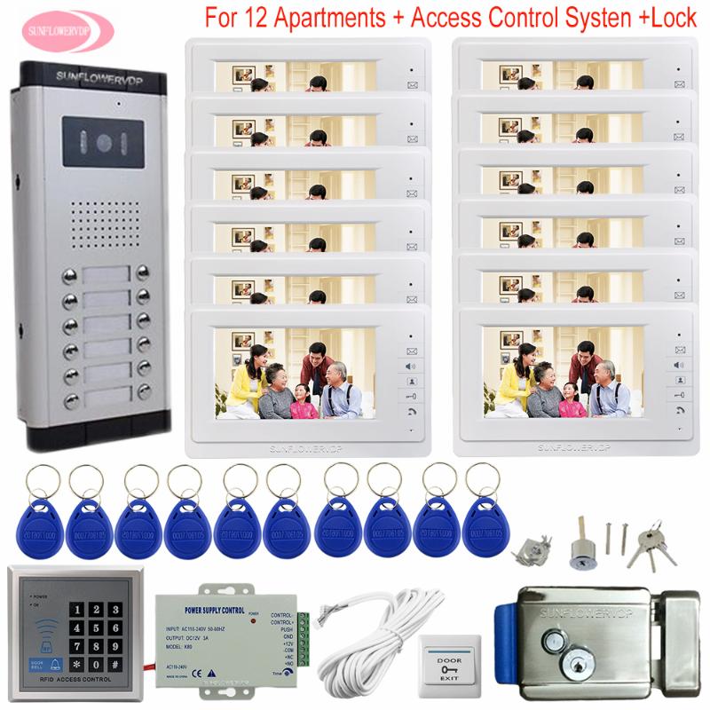 7inch Video Intercom 12 Monitors Intercom Door 12 Keys Outdoor Waterproof Doorbell Access Control Electronic Control Door Lock
7inch Video Intercom 12 Monitors Intercom Door 12 Keys Outdoor Waterproof Doorbell Access Control Electronic Control Door Lock