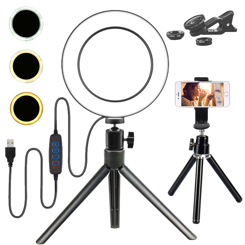 Orsda LED Ring Light 6 Inch Photography Dimming Video Live Youtube 10 Brightness USB Plug Selfie Ring Light Mobile Phone Bracket
Orsda LED Ring Light 6 Inch Photography Dimming Video Live Youtube 10 Brightness USB Plug Selfie Ring Light Mobile Phone Bracket