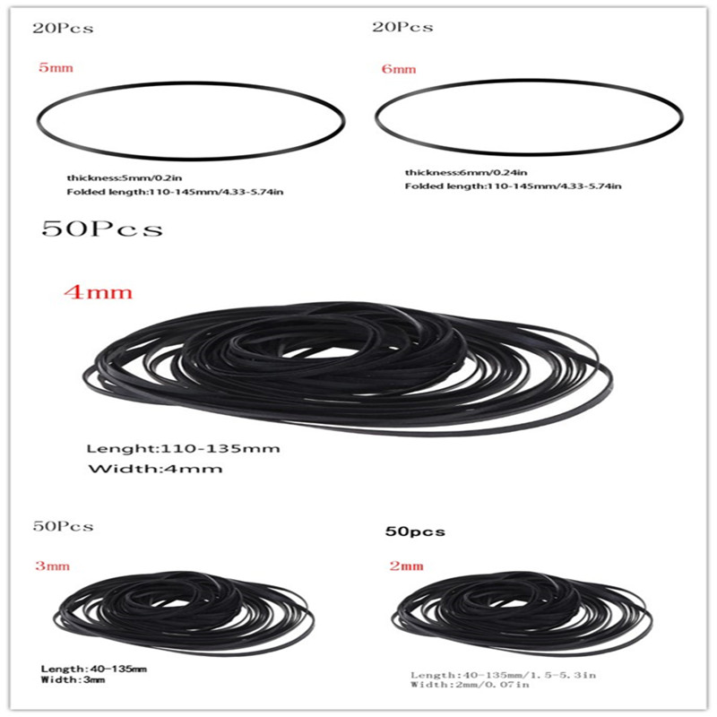 50/20PCS Universal Assorted Common Flat Rubber Belt Mix Cassette Tape Machine Belt for Recorders Walkman CD DVD Drives
50/20PCS Universal Assorted Common Flat Rubber Belt Mix Cassette Tape Machine Belt for Recorders Walkman CD DVD Drives