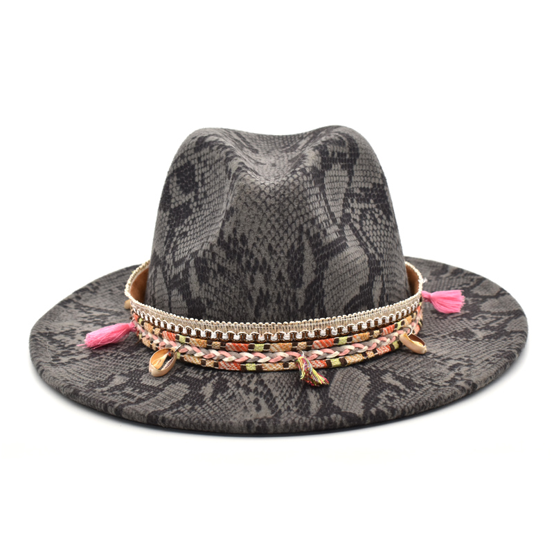 Women's Wool Felt Hat Wild Wide-Brimmed Fedora Hat Men's Men's Autumn And Winter Panama Jazz F47, Dark grey
Women's Wool Felt Hat Wild Wide-Brimmed Fedora Hat Men's Men's Autumn And Winter Panama Jazz F47, Dark grey