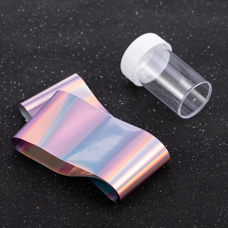 Rose Gold Laser Violet Nail Foil Silver Holographic Manicure Art Transfer Stickers Decal DIY Personality Sticker Decoration1