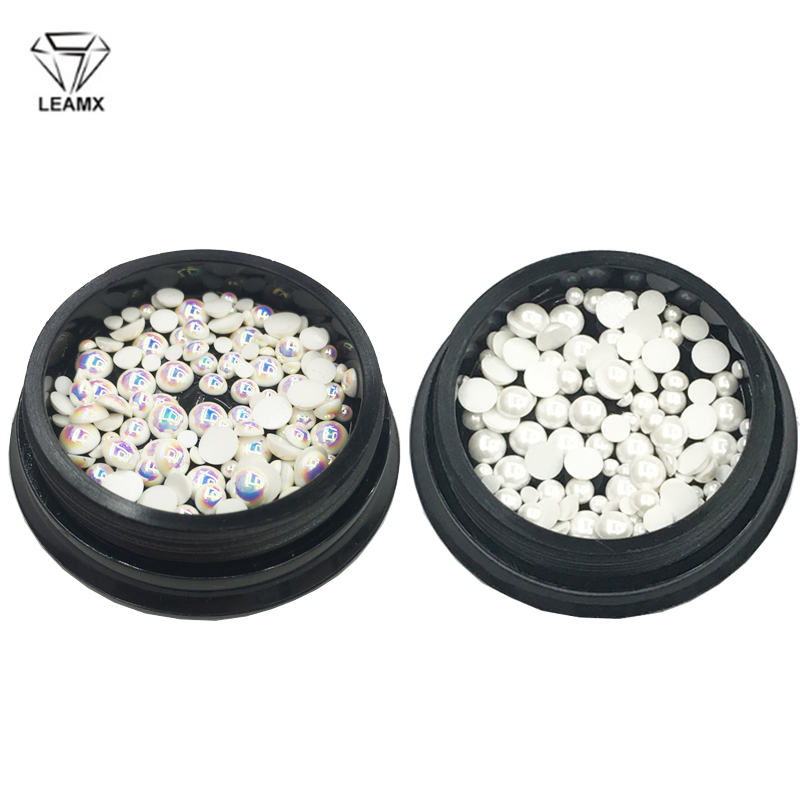 LEAMX 105 PCS/box 2MM/3MM/4MM Mix Size DIY 3D White/AB Semicircle Pearl Stone Beads Nails Glitter Decoration Manicure Tools L455
LEAMX 105 PCS/box 2MM/3MM/4MM Mix Size DIY 3D White/AB Semicircle Pearl Stone Beads Nails Glitter Decoration Manicure Tools L455