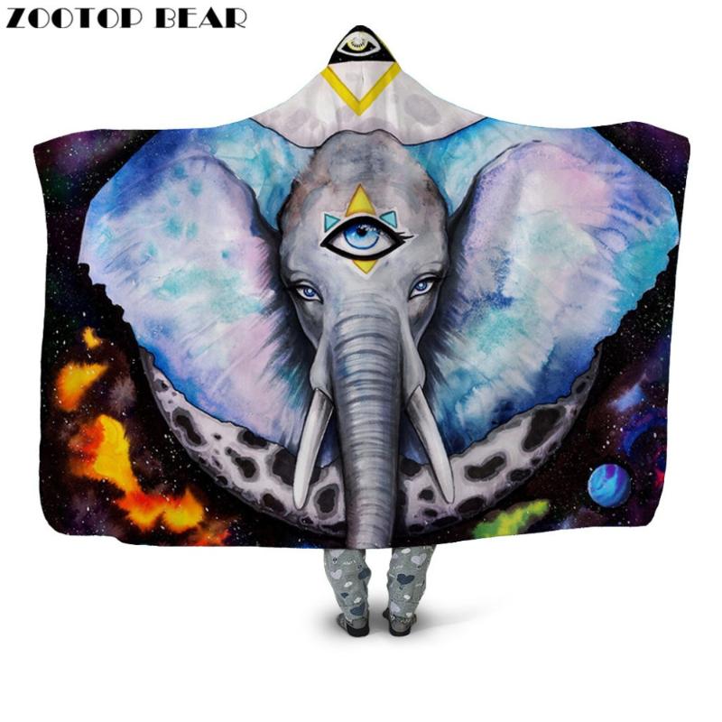 Dream Elephant 3D printed Hooded Blanket Popular Anime Animal Wearable Boys Fashion Soft Throw Blankets Portable Adults Bedding 
Dream Elephant 3D printed Hooded Blanket Popular Anime Animal Wearable Boys Fashion Soft Throw Blankets Portable Adults Bedding
