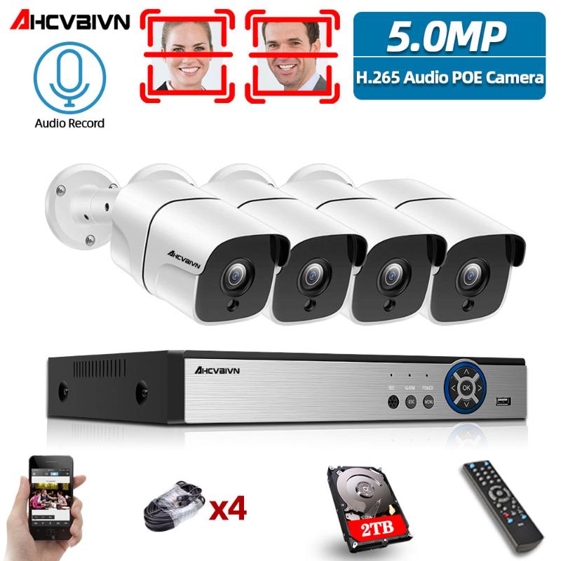 AHCVBIVN H.265 4CH Super HD 5MP POE Smart Camera kit System Audio AI Face-Recording detection Outdoor Waterproof Video
AHCVBIVN H.265 4CH Super HD 5MP POE Smart Camera kit System Audio AI Face-Recording detection Outdoor Waterproof Video