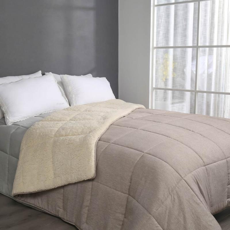 Papa&Mima Nordic Solid Quilted Winter Quilt Queen Size Blanket Sherpa Berber Fleece Microfiber Double Side Thick Comforter, 20204503
Papa&Mima Nordic Solid Quilted Winter Quilt Queen Size Blanket Sherpa Berber Fleece Microfiber Double Side Thick Comforter, 20204503