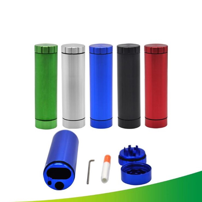 Dugout Boxes Ceramic Cigarette Smoking Pipe Bat Lighter Storage Room Tobacco Grinder Herbal Metal All In One 102*32 MM Smoke Case WY566
Dugout Boxes Ceramic Cigarette Smoking Pipe Bat Lighter Storage Room Tobacco Grinder Herbal Metal All In One 102*32 MM Smoke Case WY566