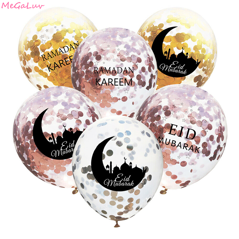 10pcs 12inch Eid Mubarak Decor Glitter Confetti Balloon Ramadan Eid Letter Moon Latex Balloons For Muslim Party Supplies
10pcs 12inch Eid Mubarak Decor Glitter Confetti Balloon Ramadan Eid Letter Moon Latex Balloons For Muslim Party Supplies