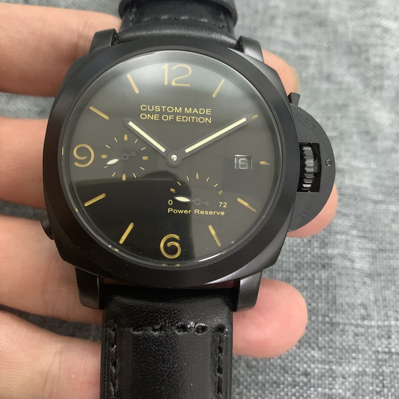 44mm Power reserve Men's Automatic Mechanical Watch Sandwich Dial Luminous Leather Strap Seagull Movement Men's Watch 554
44mm Power reserve Men's Automatic Mechanical Watch Sandwich Dial Luminous Leather Strap Seagull Movement Men's Watch 554