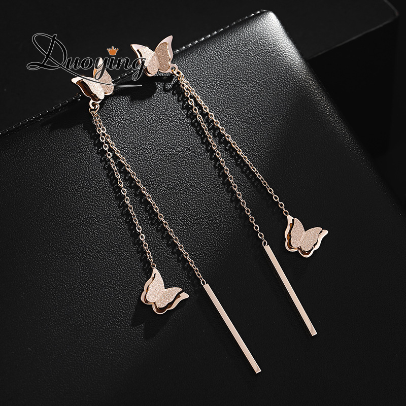 Stud Duoying Wholesale Butterfly Long Tassel Earrings Animal For Women Young Girls Birthday Gift Titanium Steel Earring
Stud Duoying Wholesale Butterfly Long Tassel Earrings Animal For Women Young Girls Birthday Gift Titanium Steel Earring