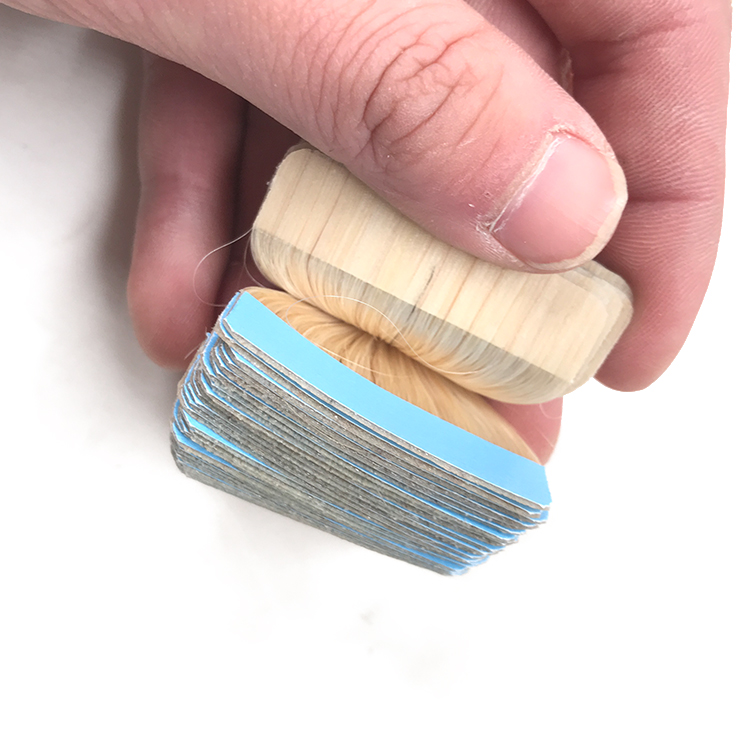 Double Drawn Human Hair Tape in Hair Extensions #27 Strawberry Blonde Virgin Russian Invisiable Skin Weft Tape on Extensions 40pcs/100g