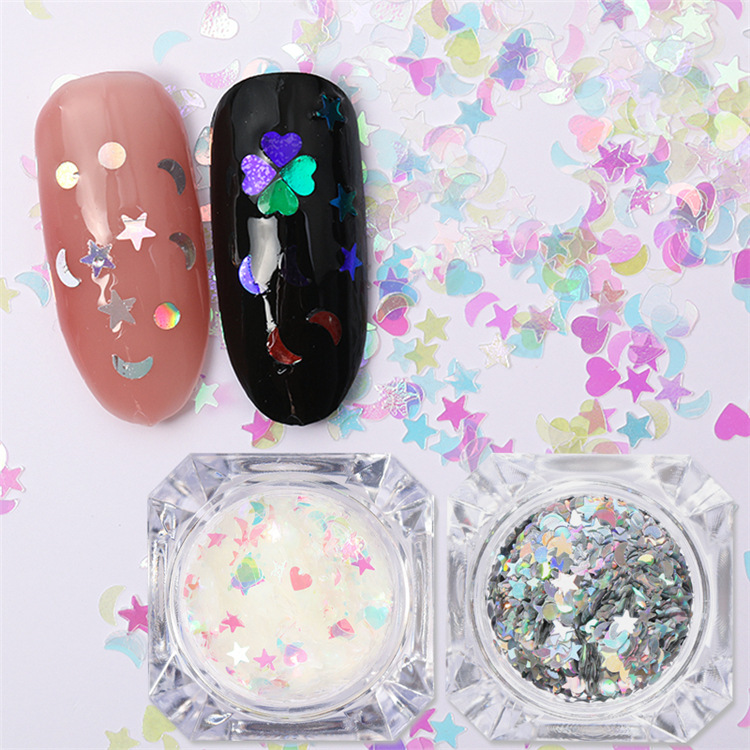 Nail Art Mermaid Glitter 3D Five-Pointed Star Moon Laser Sequins HeartShaped Fonkelende Vlokken Slice Poeder Manicure Decoratie
Nail Art Mermaid Glitter 3D Five-Pointed Star Moon Laser Sequins HeartShaped Fonkelende Vlokken Slice Poeder Manicure Decoratie