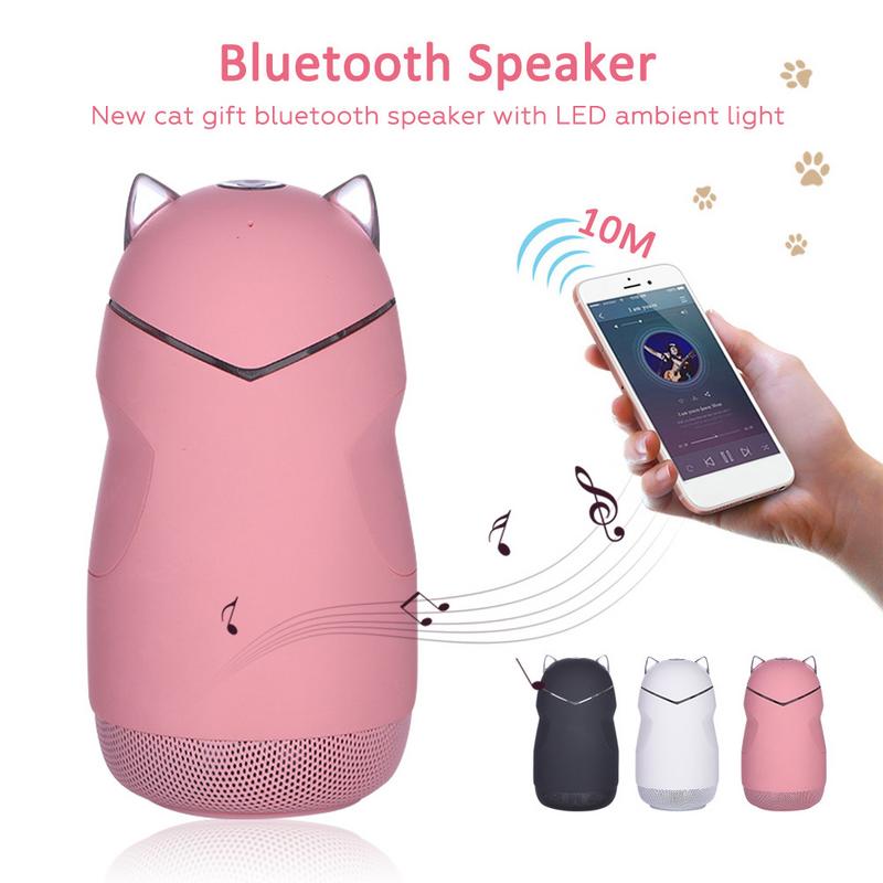 Cartoon Innovative Hands-Free Calling Wireless Speakers Cat Gift Bluetooth Speaker with LED Atmosphere Light Subwoofer
Cartoon Innovative Hands-Free Calling Wireless Speakers Cat Gift Bluetooth Speaker with LED Atmosphere Light Subwoofer