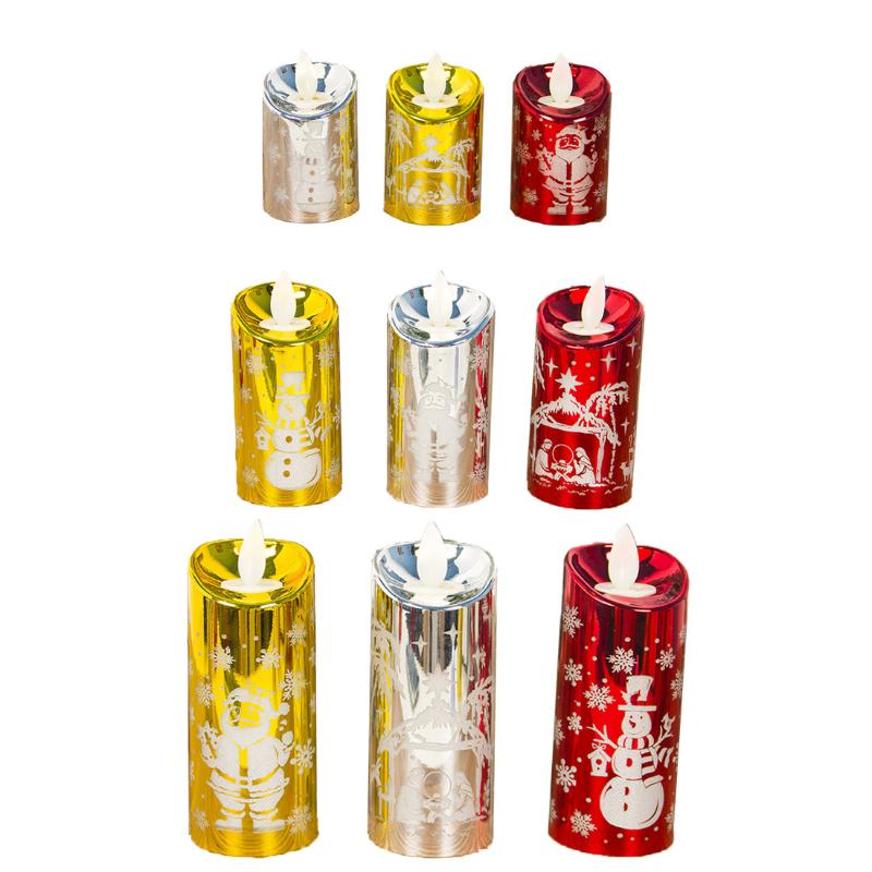 Christmas LED Candle Shaped Lights Xmas Santa Snowman Flameless Printed Electric Lights Home Weddings Party Festival Decorations
Christmas LED Candle Shaped Lights Xmas Santa Snowman Flameless Printed Electric Lights Home Weddings Party Festival Decorations