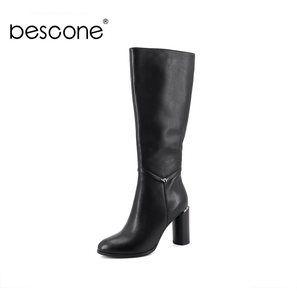 BESCONE Casual Ladies Boots High Quality Genuine Leather Handmade Super High Heel Shoes Round Toe Square Heel Women Boots BC364, Black
BESCONE Casual Ladies Boots High Quality Genuine Leather Handmade Super High Heel Shoes Round Toe Square Heel Women Boots BC364, Black