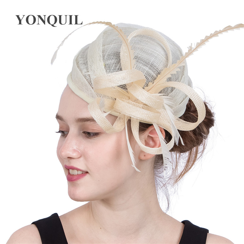 New High quailty sinamay Feather Fascinator Hats church party hats with hair clips women wedding party headband ladies day 3 colours SYF194
New High quailty sinamay Feather Fascinator Hats church party hats with hair clips women wedding party headband ladies day 3 colours SYF194