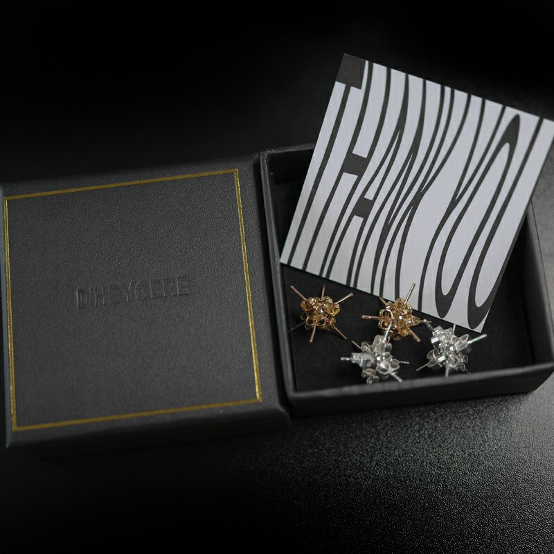 DHEYGERE satellite earrings niche design sense 2020 new exquisite cool stereo earrings men and women ins tide Party Wedding Gifts