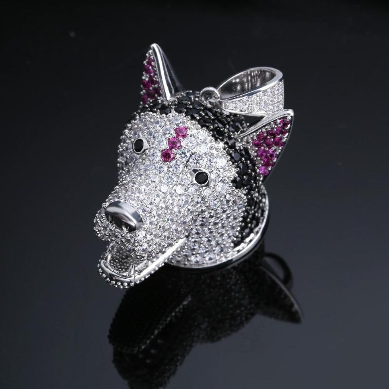 Animal Dog Head Men Iced Out Pendant & Necklace Chains Original Animal Hip Hop Jewelry Silver Color Long Necklaces For Gifts
Animal Dog Head Men Iced Out Pendant & Necklace Chains Original Animal Hip Hop Jewelry Silver Color Long Necklaces For Gifts