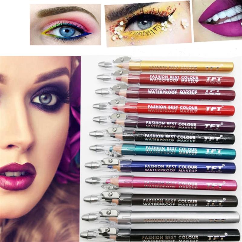 12 Colors Eye Shadow&Liner Pen With Sharpener Highlighter Waterproof Glitter Matte Long Lasting Eyeliner Pencil Makeup Tools, 6 lake blue
12 Colors Eye Shadow&Liner Pen With Sharpener Highlighter Waterproof Glitter Matte Long Lasting Eyeliner Pencil Makeup Tools, 6 lake blue