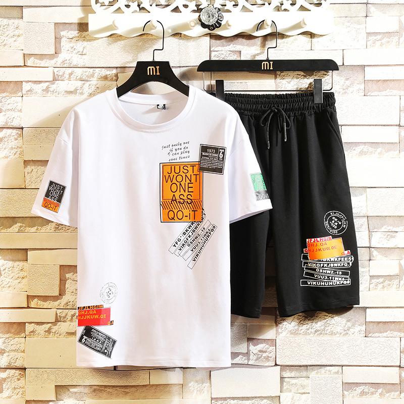 Tacksuits Men's Sport Suit Running White Black Sets Clothes Sports Joggers Training Gym Fitness Man Set T SHIRT + Short Pants, A43 a
Tacksuits Men's Sport Suit Running White Black Sets Clothes Sports Joggers Training Gym Fitness Man Set T SHIRT + Short Pants, A43 a