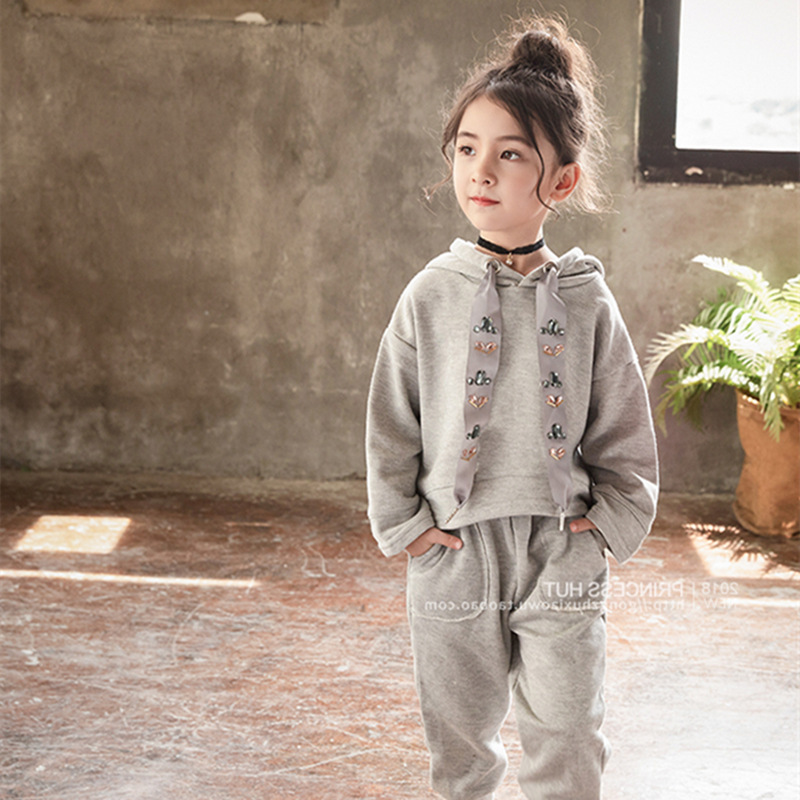 Clothes for kids clothes girls clothing set hoodies tops and pants children 2pieces sport suit girl tracksuitX1019