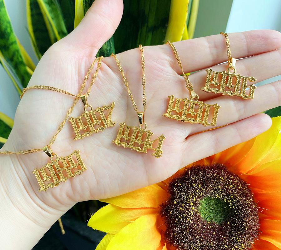 Old English Birth Year Numbers Necklace Stainless Steel Moveable Pendant Anniversary Year Numerals Necklace Graduation Gifts
Old English Birth Year Numbers Necklace Stainless Steel Moveable Pendant Anniversary Year Numerals Necklace Graduation Gifts