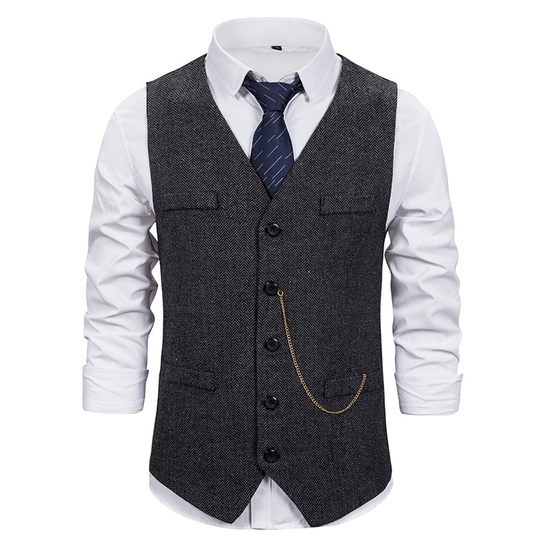 Men' Suit Vest Tweed Slim Fit Leisure Cotton Male Gentleman Business Waistcoat For Wedding Groomsmen Formal Sleeveless Jackets, Black formal vests
Men' Suit Vest Tweed Slim Fit Leisure Cotton Male Gentleman Business Waistcoat For Wedding Groomsmen Formal Sleeveless Jackets, Black formal vests