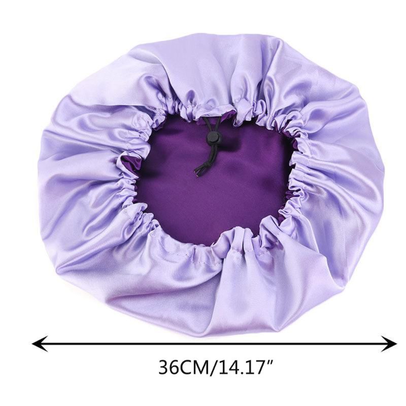 Women Satin Sleep Hair Bonnet Cap Extra Large Double Layer Reversible Chemo Hat, Purple
Women Satin Sleep Hair Bonnet Cap Extra Large Double Layer Reversible Chemo Hat, Purple