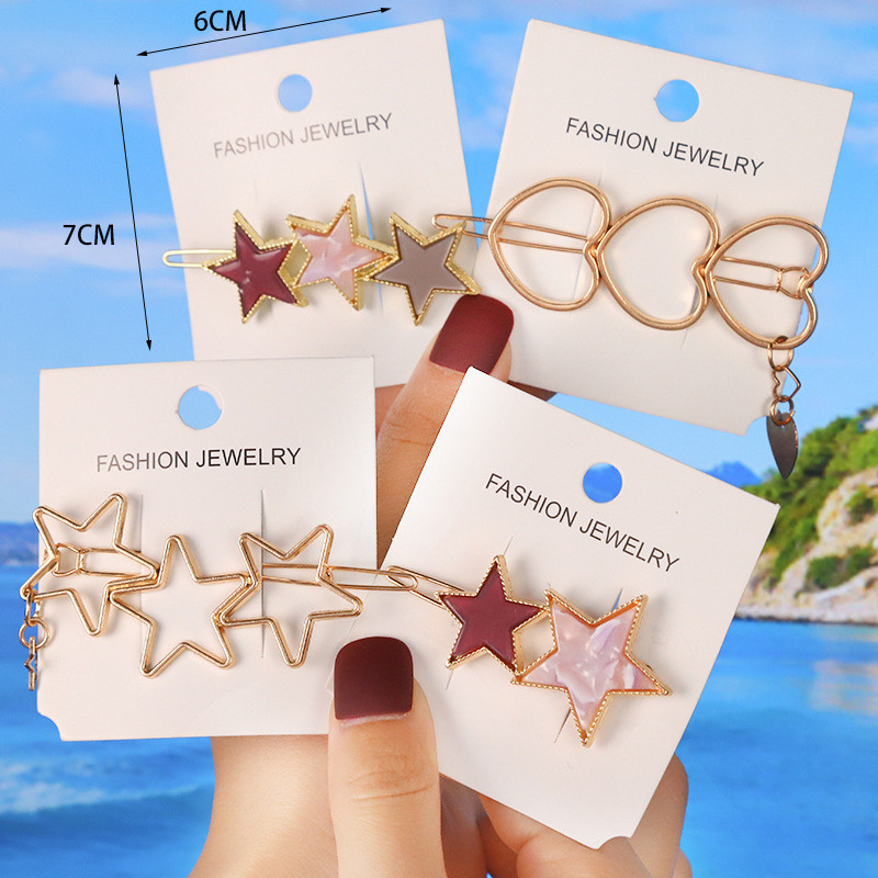 Vintage Women Heart Star Geometric Alloy Hairpins Sweet Headband Hair Clips Barrettes Female Fashion Hair Accessories headband
Vintage Women Heart Star Geometric Alloy Hairpins Sweet Headband Hair Clips Barrettes Female Fashion Hair Accessories headband