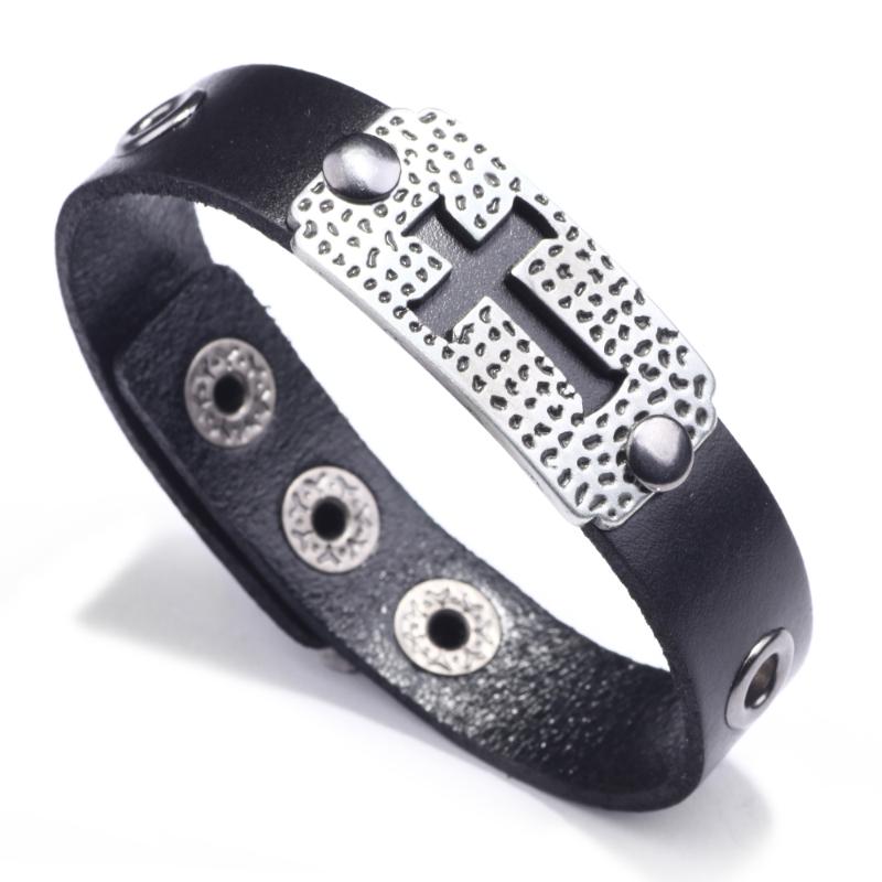 Christian Religious Cross Design Adjustable Bracelets For Men Bangles Alloy Black/Brown Color Leather Prayer Jewelry Male Gifts
Christian Religious Cross Design Adjustable Bracelets For Men Bangles Alloy Black/Brown Color Leather Prayer Jewelry Male Gifts