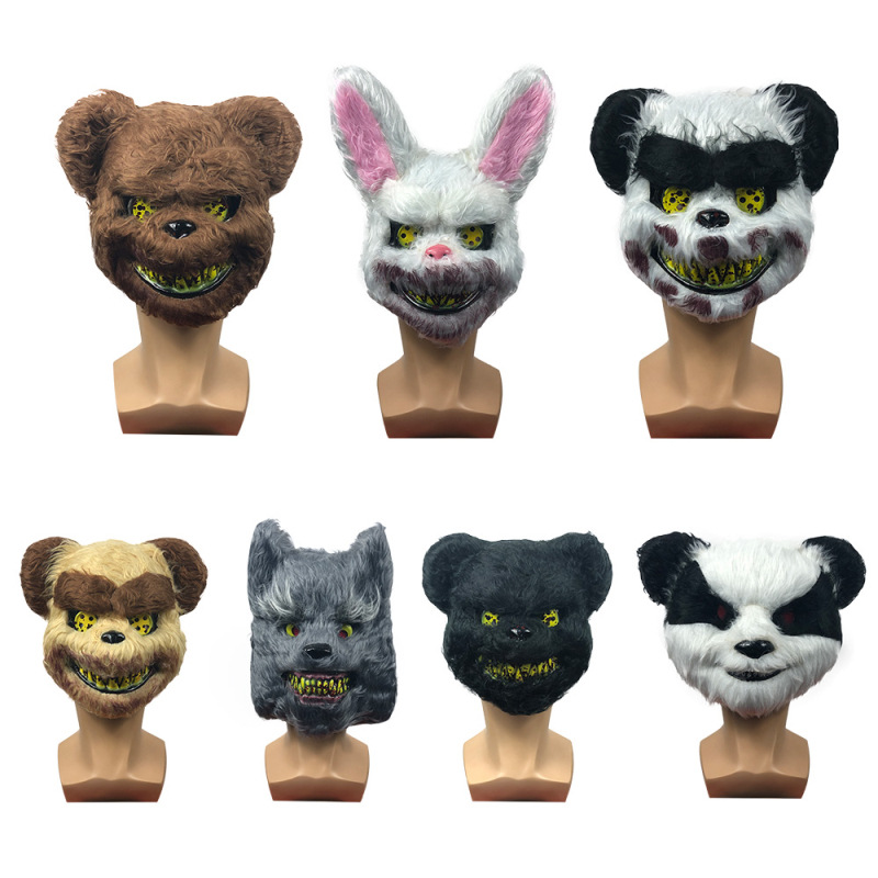 Scary Halloween Rabbit Bunny Mask Scary Spooky Plush Animal Panda Bear Headdress Mask Masquerade Party Cosplay Horriable Props VT1595
Scary Halloween Rabbit Bunny Mask Scary Spooky Plush Animal Panda Bear Headdress Mask Masquerade Party Cosplay Horriable Props VT1595