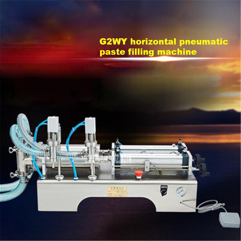 New G2WY Horizontal Pneumatic Paste Filling Machine Two-head Automatic Filling Machine 110V/220V 500W 5-100ml/10-200ml/30-500ml
New G2WY Horizontal Pneumatic Paste Filling Machine Two-head Automatic Filling Machine 110V/220V 500W 5-100ml/10-200ml/30-500ml