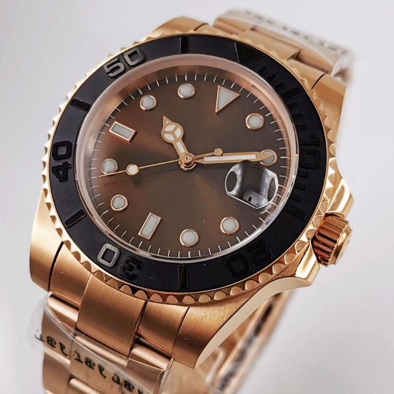 BLIGER Men Wristwatch Rose Gold MIYOTA Automatic Movement Brushed Bezel Deployment Clasp Nologo Dial Sapphire Glass, Mingzhu 2813
BLIGER Men Wristwatch Rose Gold MIYOTA Automatic Movement Brushed Bezel Deployment Clasp Nologo Dial Sapphire Glass, Mingzhu 2813