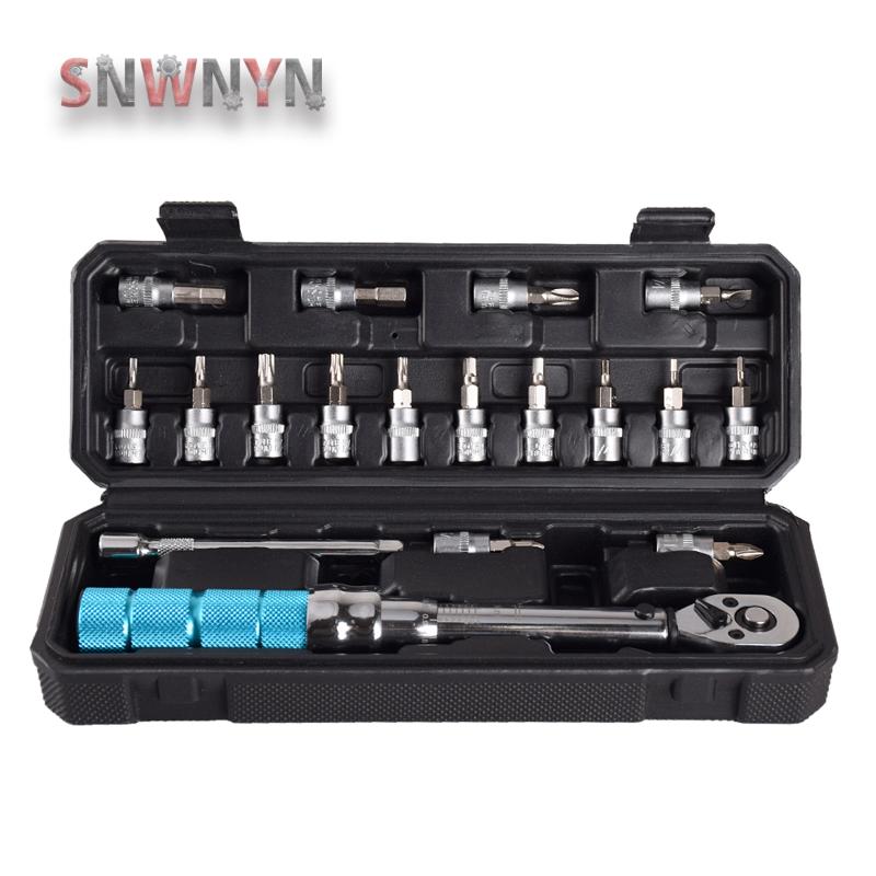 18pcs/set 1-20Nm Preset Bike Torque Wrench Set 1/4 Ratchet Wrench Socket Kits Bicycle Repair Tools
18pcs/set 1-20Nm Preset Bike Torque Wrench Set 1/4 Ratchet Wrench Socket Kits Bicycle Repair Tools