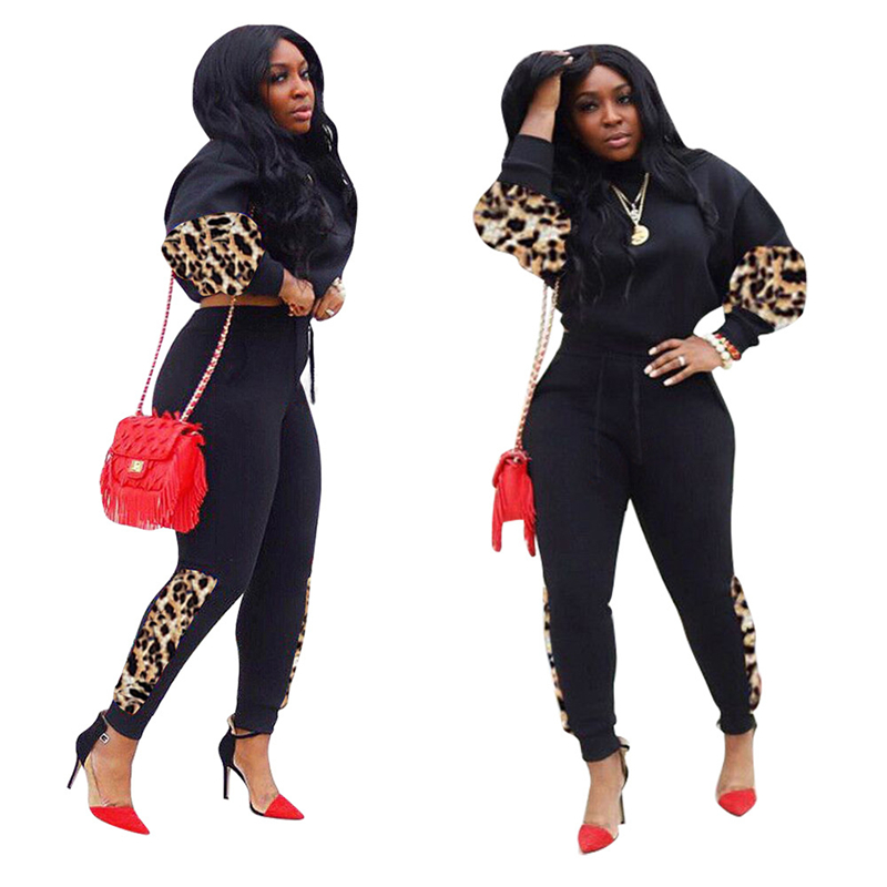 Women's Tracksuits Leopard Patchwork Tracksuit Women Two Piece Set Autumn Winter Clothes Warm Sweatshirt Top And Pants Sporty Jogging Suit O, Gray
Women's Tracksuits Leopard Patchwork Tracksuit Women Two Piece Set Autumn Winter Clothes Warm Sweatshirt Top And Pants Sporty Jogging Suit O, Gray
