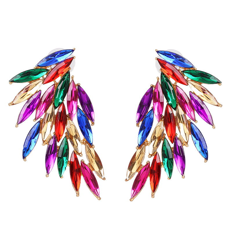 2020 Rainbow Angel Women Crystal Ear Studs Feather Earrings Fashion Luxury Gem Ear Studs Party Gifts Wedding Jewelry
2020 Rainbow Angel Women Crystal Ear Studs Feather Earrings Fashion Luxury Gem Ear Studs Party Gifts Wedding Jewelry