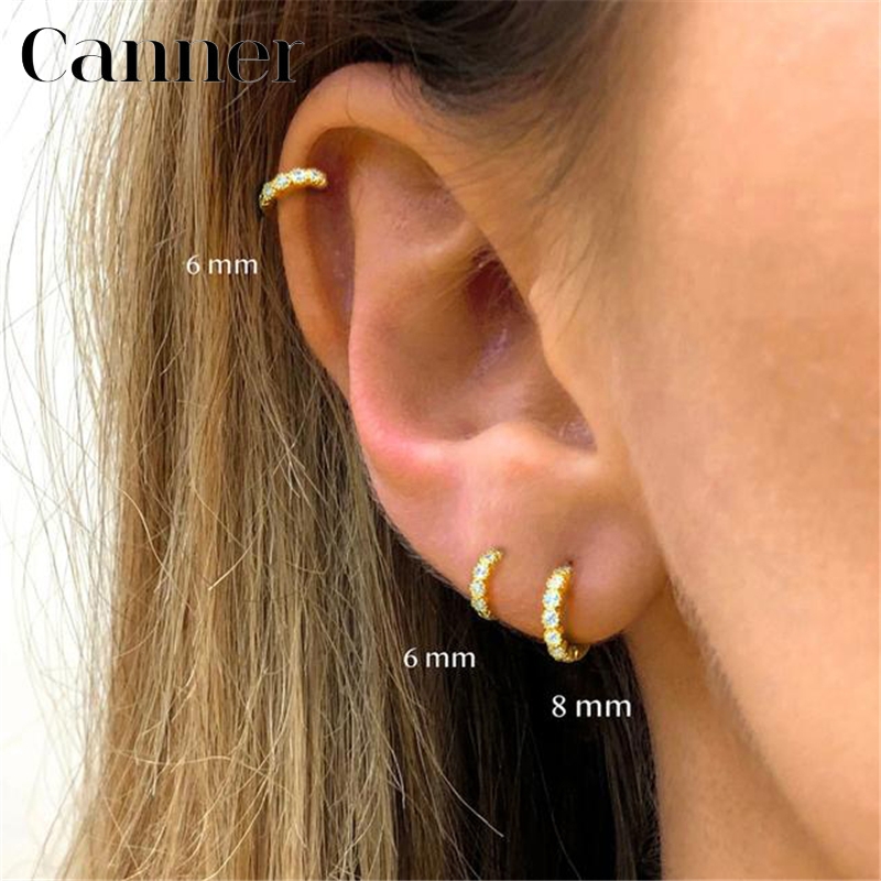 6mm/8mm Charming Gold/Rose gold/Silver Circle Zircon CZ Hoop Earrings for Women 925 Sterling Silver Small Round Earrings Jewelry
6mm/8mm Charming Gold/Rose gold/Silver Circle Zircon CZ Hoop Earrings for Women 925 Sterling Silver Small Round Earrings Jewelry