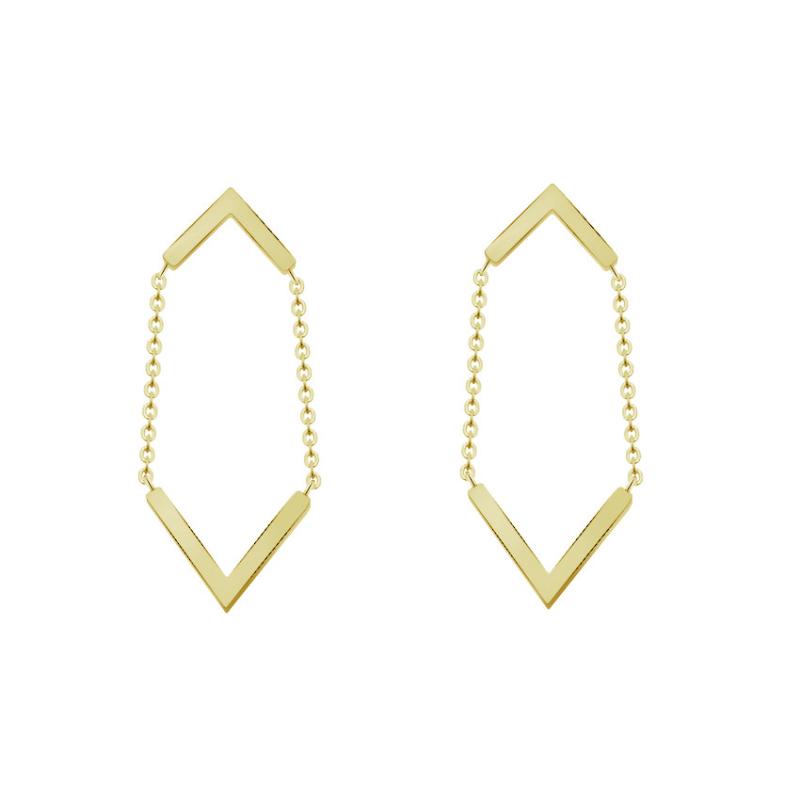Dangle & Chandelier Stainless Steel Long Chain With Double Chevron V Statement Earrings For Women Charm Jewelry Gold Filled Boucle D'oreille
Dangle & Chandelier Stainless Steel Long Chain With Double Chevron V Statement Earrings For Women Charm Jewelry Gold Filled Boucle D'oreille