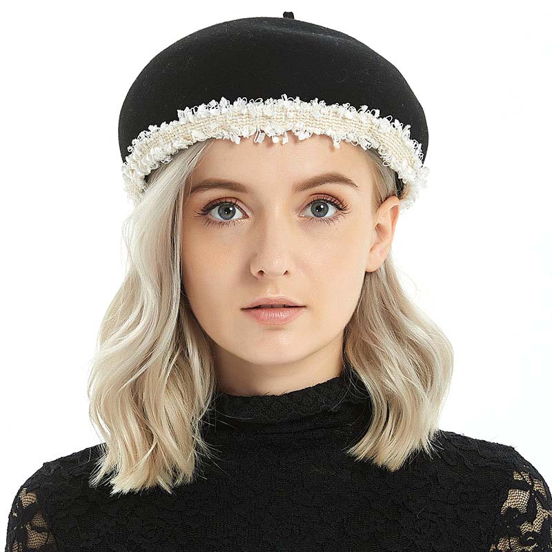 Solid Color Women's Girl's Beret Female French Artist Warm Wool Winter Beanie Hat Winter Berets New British Style Beanie M83, Black 
Solid Color Women's Girl's Beret Female French Artist Warm Wool Winter Beanie Hat Winter Berets New British Style Beanie M83, Black
