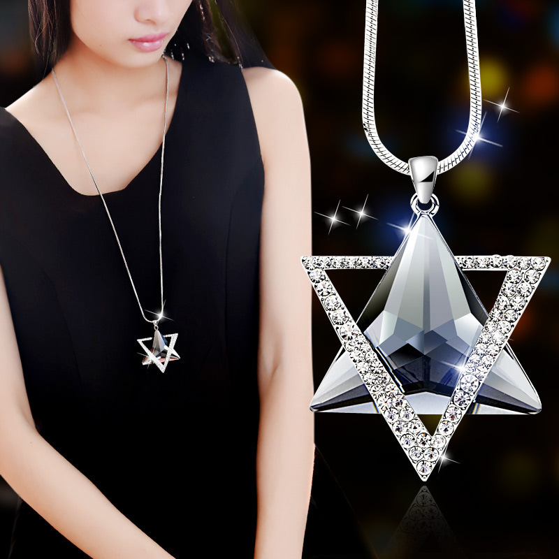 Delicate David Star Pendants Necklaces Luxury Women Rhinestone Necklace Gifts Crystal Sweater Snake Long Chains Jewelry
Delicate David Star Pendants Necklaces Luxury Women Rhinestone Necklace Gifts Crystal Sweater Snake Long Chains Jewelry
