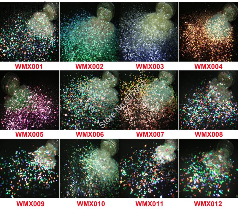 Wholesale 12Style Iridescent White Glitter Mix Shape Christmas With Purple Gold Green Light for DIY Makeup Nail Art Facepaint
Wholesale 12Style Iridescent White Glitter Mix Shape Christmas With Purple Gold Green Light for DIY Makeup Nail Art Facepaint