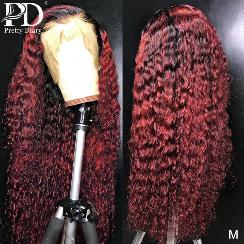 13x4 Glueless Deep Wave Burgundy Lace Front Wigs 1B 99J Lace Front Human Hair Wigs Curly Ombre Wine Red Pre Plucked Hair, As pic
13x4 Glueless Deep Wave Burgundy Lace Front Wigs 1B 99J Lace Front Human Hair Wigs Curly Ombre Wine Red Pre Plucked Hair, As pic