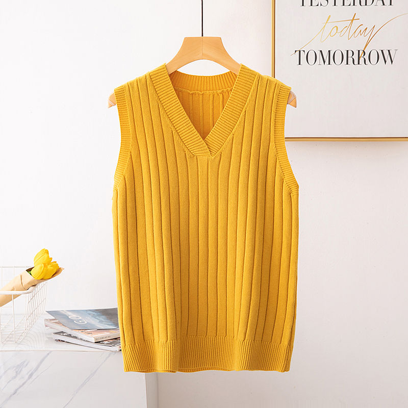 2020 New Autumn Women' Basic Casual Vests Women Sleeveless Loose V-neck Knitted Sweater Female Jumpers Fashion Pullover L111, Xing se
2020 New Autumn Women' Basic Casual Vests Women Sleeveless Loose V-neck Knitted Sweater Female Jumpers Fashion Pullover L111, Xing se