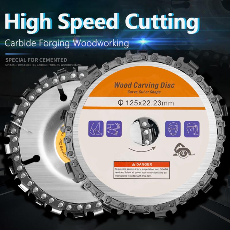 5 Inch 4 inch Wood Carving Disc Woodworking Chain Grinder Chain Saws Disc Plate Tool for 125MM/115MM Angle Grinding
5 Inch 4 inch Wood Carving Disc Woodworking Chain Grinder Chain Saws Disc Plate Tool for 125MM/115MM Angle Grinding