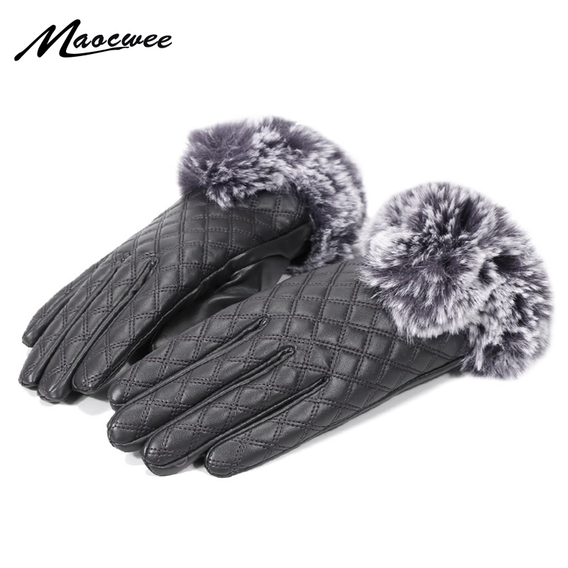 Fashion Women Gloves Warm Thick Winter Synthetic Leather Elegant Girls Five Finger Mittens Free Size With Faux Fur Female Gloves
Fashion Women Gloves Warm Thick Winter Synthetic Leather Elegant Girls Five Finger Mittens Free Size With Faux Fur Female Gloves