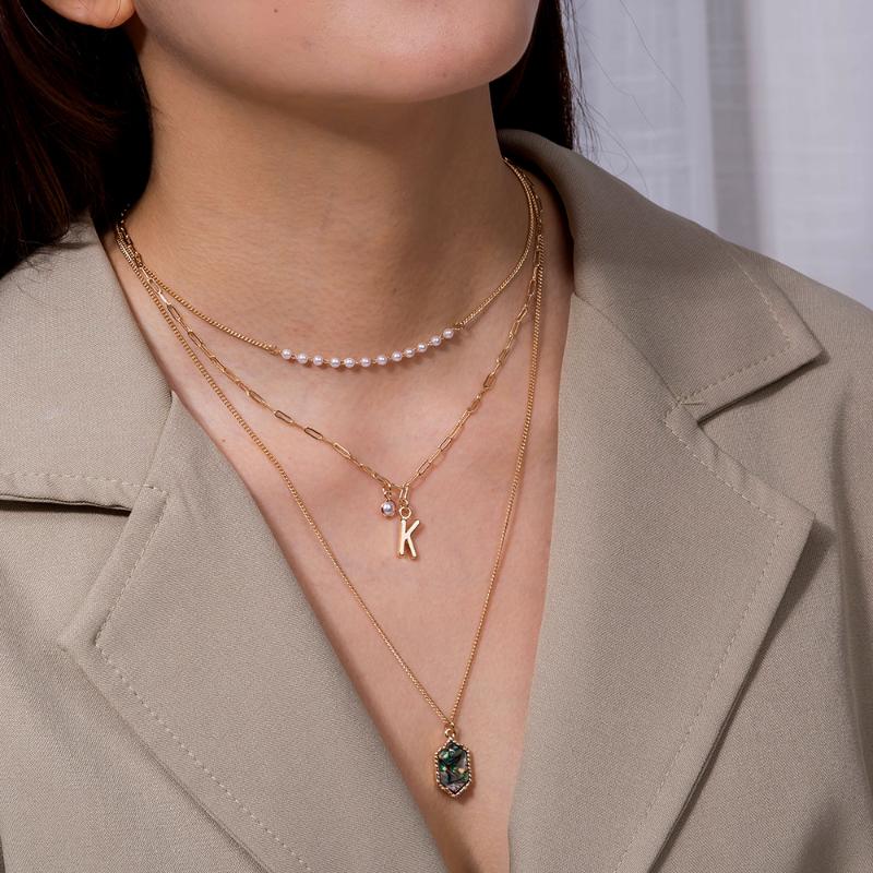 Vintage Multi Layer Imitation Pearl Link Chain Pendant Necklace Women Statement Clavicle Chain Party Personality Letter Necklace
Vintage Multi Layer Imitation Pearl Link Chain Pendant Necklace Women Statement Clavicle Chain Party Personality Letter Necklace