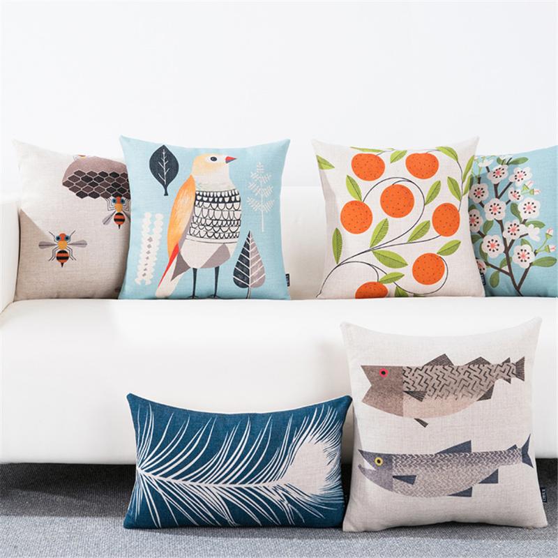 Decorative throw pillow case cover plant trees flower bird cushion cover for sofa home decoration office chair capa almofadas
Decorative throw pillow case cover plant trees flower bird cushion cover for sofa home decoration office chair capa almofadas