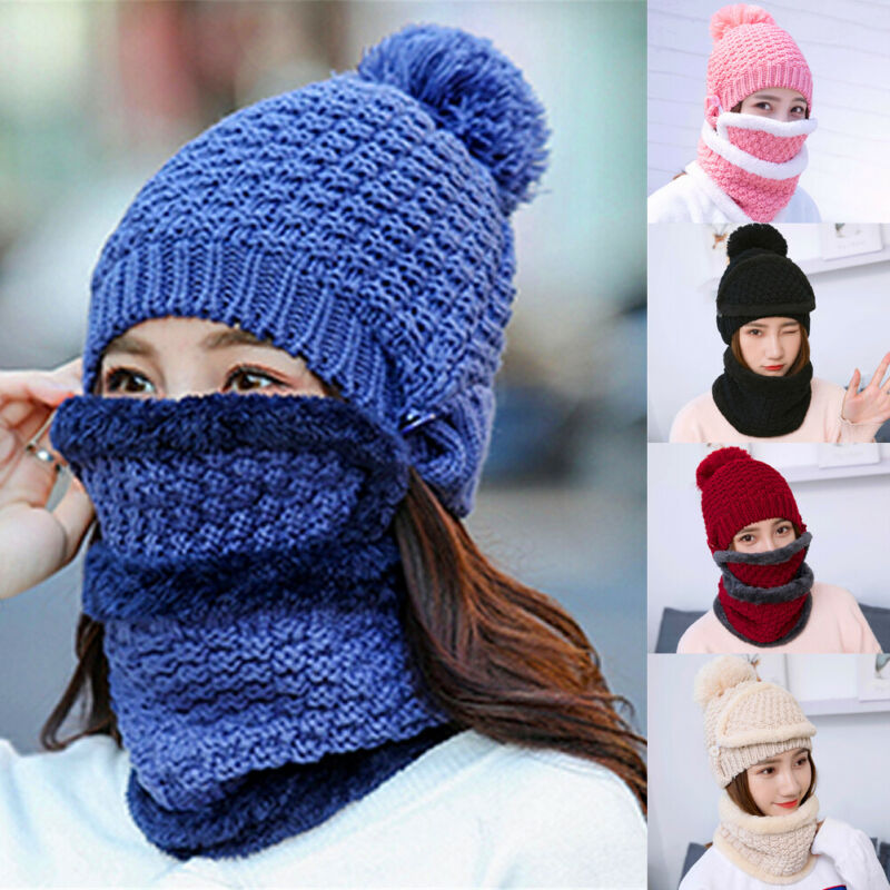 2020 Women Ladies Winter Beanie Hat+Scarf 3PCS Set Warm Knitting Wool Thick Fleece Lined Ski Cap 7 Colors, Blue
2020 Women Ladies Winter Beanie Hat+Scarf 3PCS Set Warm Knitting Wool Thick Fleece Lined Ski Cap 7 Colors, Blue