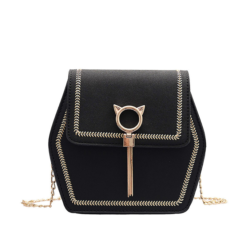 Contrast Color Scrub Leather Crossbody Bags For Women 2020 Small Hexagon Shoulder Messenger Bag Phone Purses and Handbags, Black
Contrast Color Scrub Leather Crossbody Bags For Women 2020 Small Hexagon Shoulder Messenger Bag Phone Purses and Handbags, Black